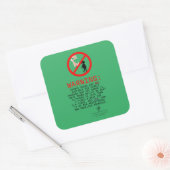 ポインテシューズ警告ズシーグリーン スクエアシール (封筒)