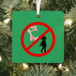 ポインテシューズ警告ズシーグリーン メタルオーナメント