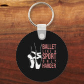 ポインテバレリンだけのより硬いスポーツのようなバレエ キーホルダー (正面)