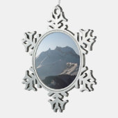 ポインテパーセモルジンFranceホリデーカードポスターPh スノーフレークピューターオーナメント (右)