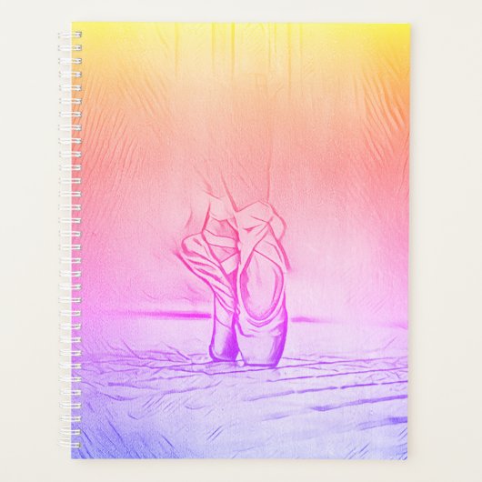 ポイントでレインボーバレエシューズ プランナー手帳 (正面)