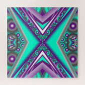 ポイントに対して同心円で囲まれた抽象芸術 ジグソーパズル (横)