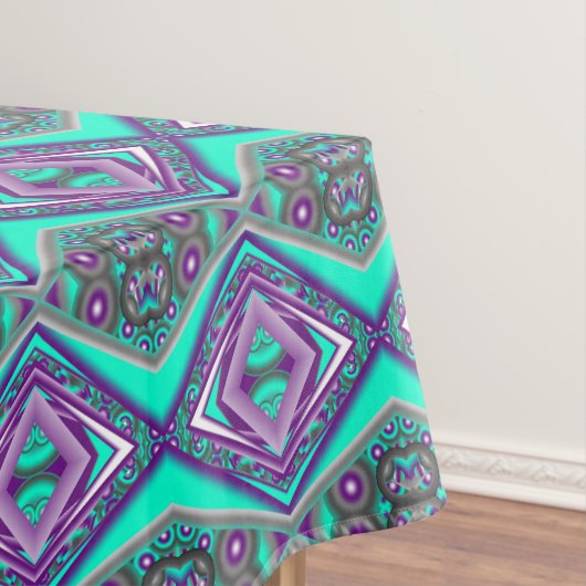 ポイントに対して同心円で囲まれた抽象芸術 テーブルクロス (インサイチュ)