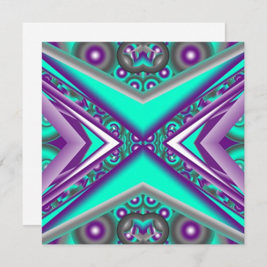 ポイントに対して同心円で囲まれた抽象芸術 ノートカード (正面/裏面)