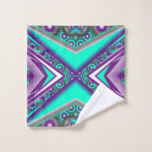 ポイントに対して同心円で囲まれた抽象芸術 バスタオルセット (ウォッシュタオル)