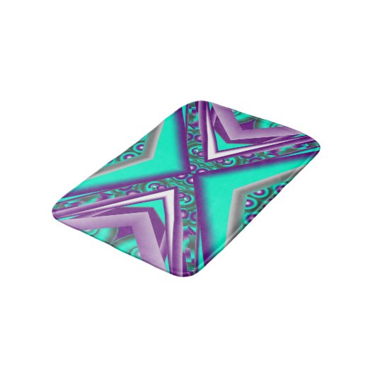 ポイントに対して同心円で囲まれた抽象芸術 バスマット (アングル)