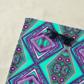 ポイントに対して同心円で囲まれた抽象芸術 ビーチタオル (インサイチュ)