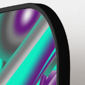 ポイントに対して同心円で囲まれた抽象芸術 ピックルボールラケット (左詳細)