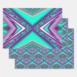 ポイントに対して同心円で囲まれた抽象芸術 ラッピングペーパーシート