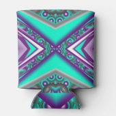 ポイントに対して同心円で囲まれた抽象芸術 缶クーラー (裏面)