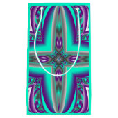 ポイントに引き出された同心円抽象芸術 スモールペーパーバッグ (正面)