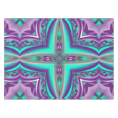 ポイントに引き出された同心円抽象芸術 テーブルクロス (正面(横))