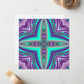 ポイントに引き出された同心円抽象芸術 ノートカード (正面/裏面インサイチュ)