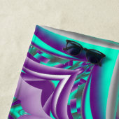 ポイントに引き出された同心円抽象芸術 ビーチタオル (インサイチュ)