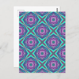 ポイントに引き出された同心円抽象芸術 ポストカード