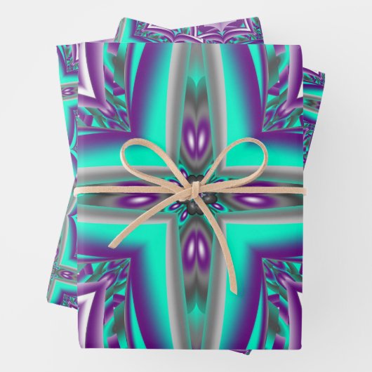 ポイントに引き出された同心円抽象芸術 ラッピングペーパーシート (インサイチュ)