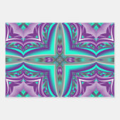 ポイントに引き出された同心円抽象芸術 ラッピングペーパーシート (正面)