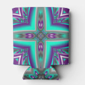 ポイントに引き出された同心円抽象芸術 缶クーラー (裏面)