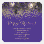 ポイントのクリスマスデコレーション スクエアシール (正面)