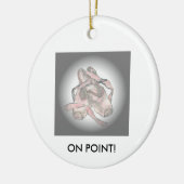ポイントのバレエシューズのオーナメント! セラミックオーナメント (左)