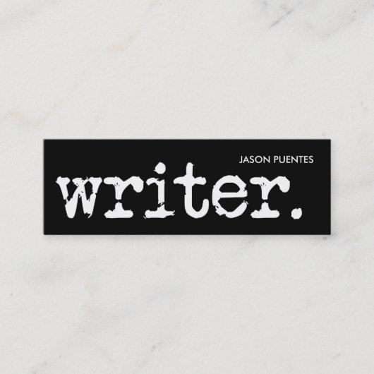 ポイントへのシンプルおよび スキニー名刺 (正面)