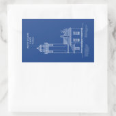 ポイントウィルソン灯台 – ワシントン – AD 長方形シール (バッグ)