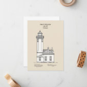 ポイントウィルソン灯台 – ワシントン – SBD ノートカード (正面/裏面インサイチュ)