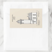 ポイントウィルソン灯台 – ワシントン – SBD 長方形シール (バッグ)