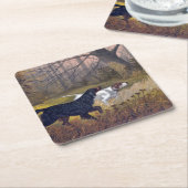 ポイントコースターのゴードンセッター スクエアペーパーコースター (アングル)