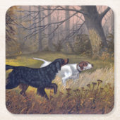 ポイントコースターのゴードンセッター スクエアペーパーコースター (正面)