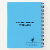 ポイントシューズ警告ズスカイブルーパーソナライズされた ノートブック (裏面)