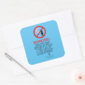 ポイントシューズ警告ズスカイブルー スクエアシール (封筒)