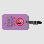 ポイントシューズ警告ズラベンダーカードスロット ラゲッジタグ (正面横)