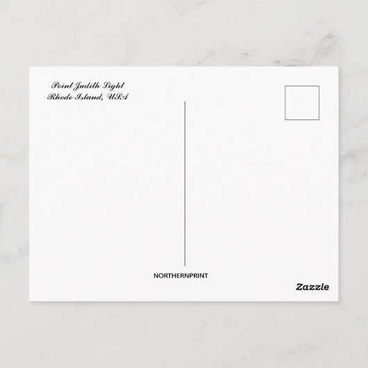 ポイントジュディスライトロードアイランドUSA ポストカード (裏面)