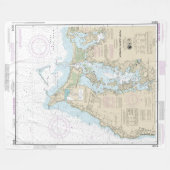 ポイントジュディス航海のハーバー図13219 フリースブランケット (正面(横))