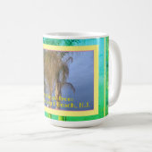 ポイントプレザントビーチからの挨拶NJマグ コーヒーマグカップ (正面右)