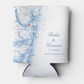 ポイントプレザントNJ結婚式の引き出物ネイビーブルードリンク 缶クーラー (正面)