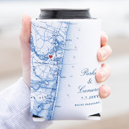 ポイントプレザントNJ結婚式の引き出物ネイビーブルードリンク 缶クーラー