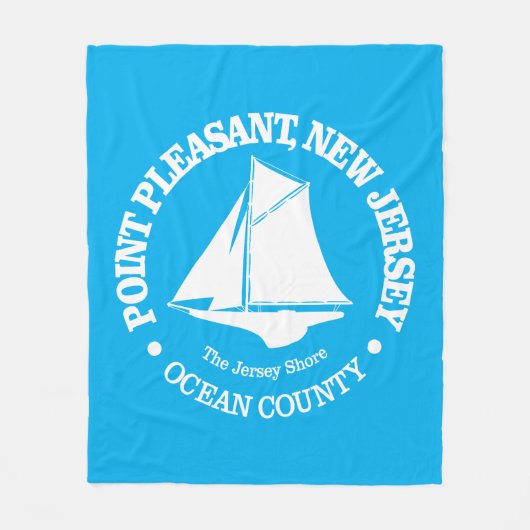 ポイントプレザントNJ (sloop) フリースブランケット (正面)