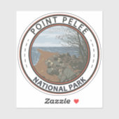 ポイントペリーナショナルパークトラベルアートヴィンテージ シール (シート)