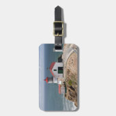 ポイントレイエスの灯台、Marin郡、カリフォルニア ラゲッジタグ (正面縦)