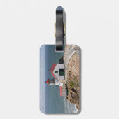 ポイントレイエスの灯台、Marin郡、カリフォルニア ラゲッジタグ (裏面縦)