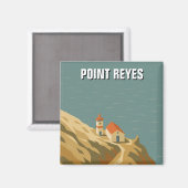 ポイントレイズナショナルシーショアトラベルヴィンテージ マグネット (正面/裏面)