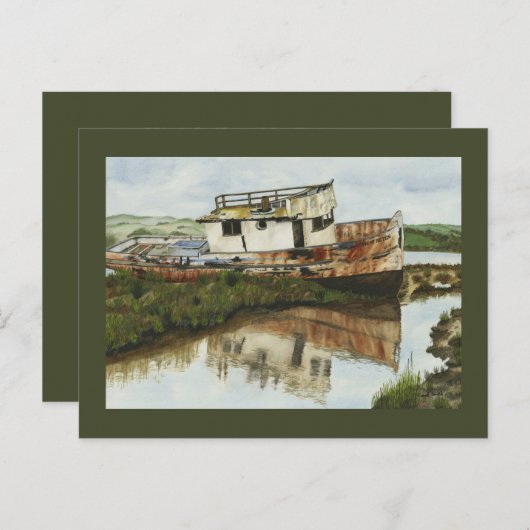 ポイントレイズボート – ミニ収集可能プリント ポストカード (正面/裏面)