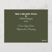 ポイントレイズボート – ミニ収集可能プリント ポストカード (裏面)