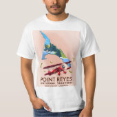 ポイントレイズ国立海岸の旅行ポスター Tシャツ (正面)