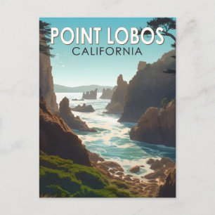 ポイントロボスカリフォルニアトラベルアートヴィンテージ ポストカード