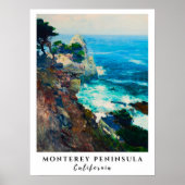 ポイントロボスモントレーペニンシュラカリフォルニアシースケープ ポスター (正面)