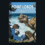 ポイントロボス州ナチュラルリザーブカリフォルニア ポスター<br><div class="desc">ポイントロボス写実的デザイン。ポイント・ロボス付近の海は、モントレー半島最高のとカリフォルニア沿岸に沿ったスキューバダイビングの場所の一つと考えられている。</div>