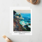 ポイントロボモントレーペニンシュラカリフォルニアコースト ノートカード (正面/裏面インサイチュ)